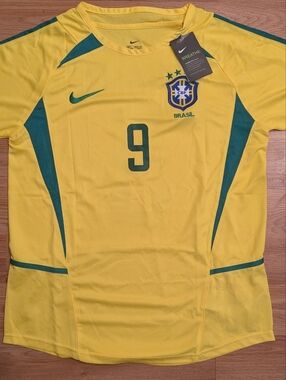 Nike Brazil Home Replica Jersey | Ronaldo #9 | Men's L | New With Tags